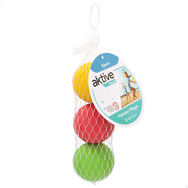 Aktive Beach - Conjunto 3 Bolas de Ténis Praia 1