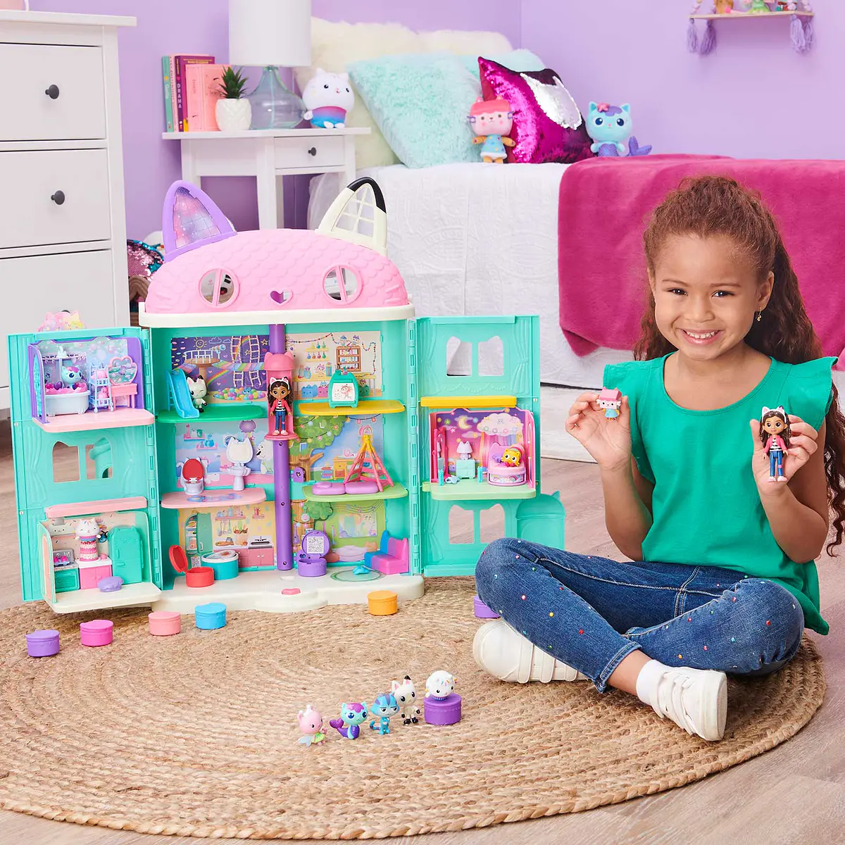 Gabby's Dollhouse - Conjunto de Figuras Deluxe | Cubos Luminosos