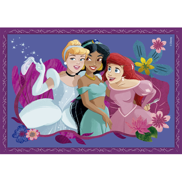 Puzzle 12 + 16 + 20 + 24 pçs - Disney Princesas 2