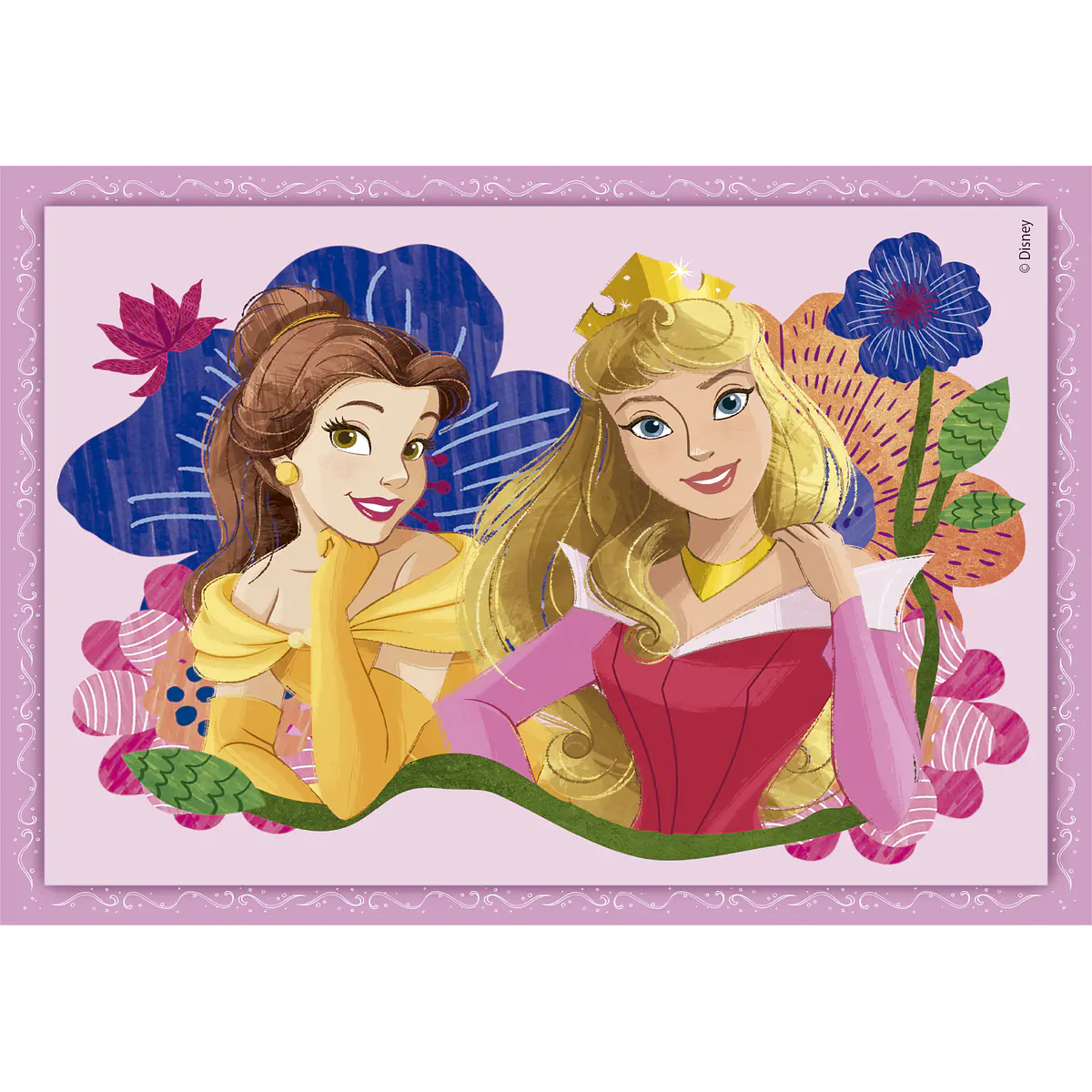 Puzzle 4 em 1 - Disney Princess | Cubos Luminosos