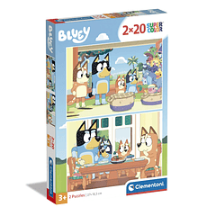 Puzzle 2x20 pçs - Bluey