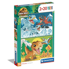 Puzzle 2x20 pçs - Jurassic World