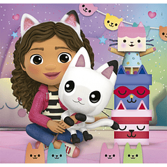 Puzzle 3 x 48 pçs - Gabby's Dollhouse com os Amigos