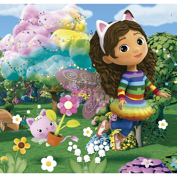 Puzzle 3 x 48 pçs - Gabby's Dollhouse com os Amigos 4