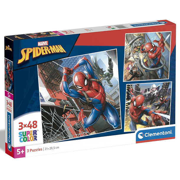 Puzzle 3 x 48 pçs - Spider-Man 1