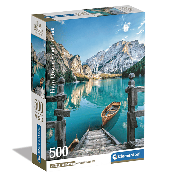 Puzzle 500 pçs - Braies Lake 1