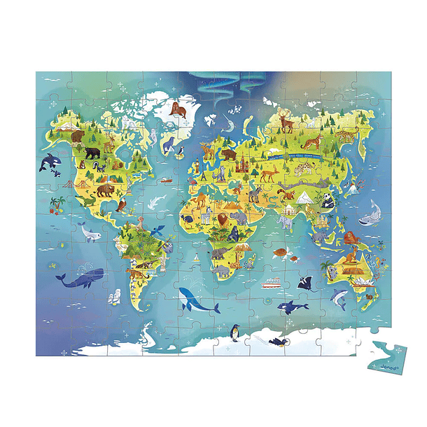 Puzzle Atlas do Mundo 100 Peças 2