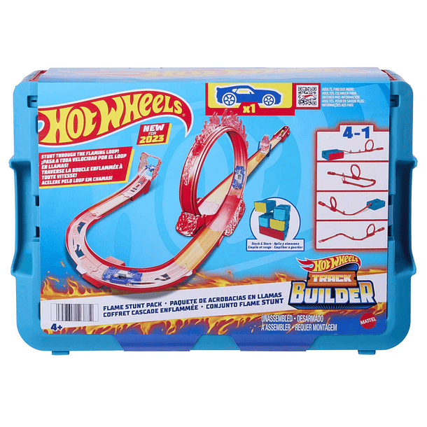 Hot Wheels Track Builder - Acrobacias de Fogo 1