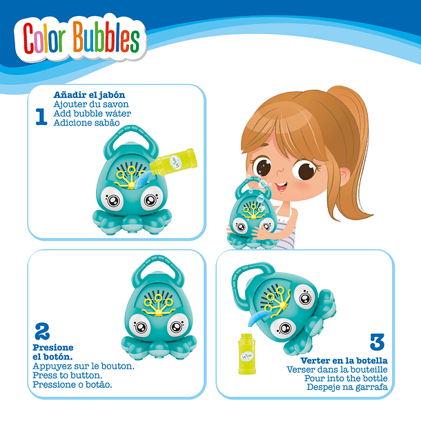 Color Bubbles - Máquina Polvo de Bolas de Sabão  4