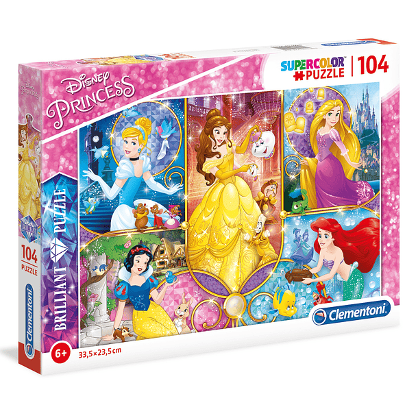 Puzzle Brilliant 104 pçs - Disney Princess 1