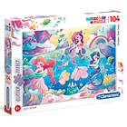 Puzzle Glitter 104 pçs - Sereias 1
