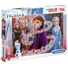 Puzzle Glitter 104 pçs - Frozen II