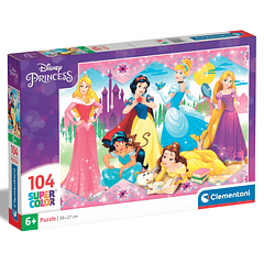 Puzzle 104 pçs - Disney Princess