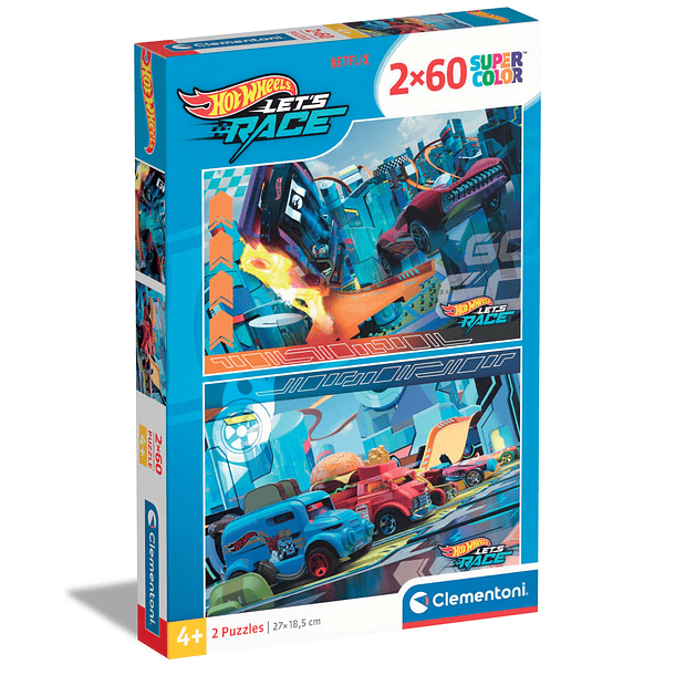 Puzzle 2x60 pçs - Hot Wheels 1