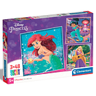 Puzzle 3 x 48 pçs - Disney Princess 1