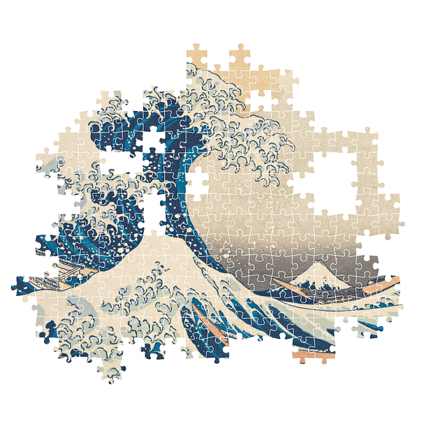 Puzzle Museu 1000 pçs - Hokusai La Grande Onda 3