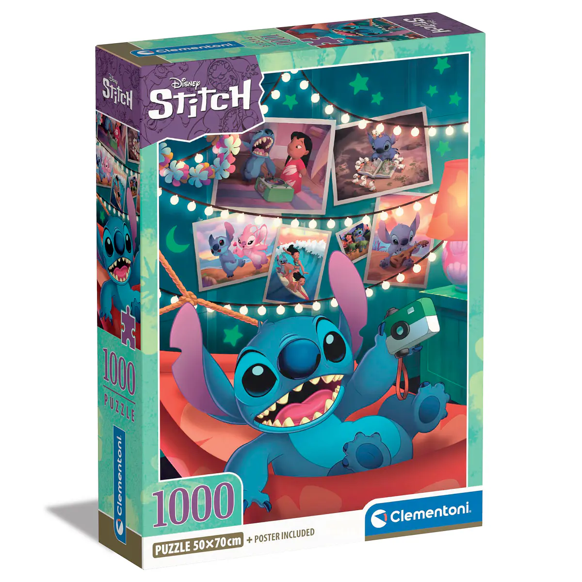 Puzzle 1000 pçs - Disney Stitch | Cubos Luminosos