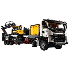 Camião Volvo FMX e Escavadora Elétrica EC230