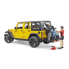 Jeep Wrangler Unlimited Rubicon com Bicicleta e Ciclista