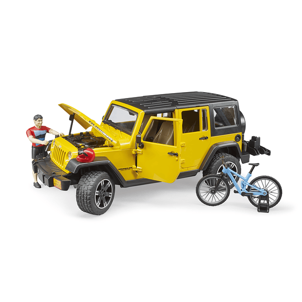 Jeep Wrangler Unlimited Rubicon com Bicicleta e Ciclista 3