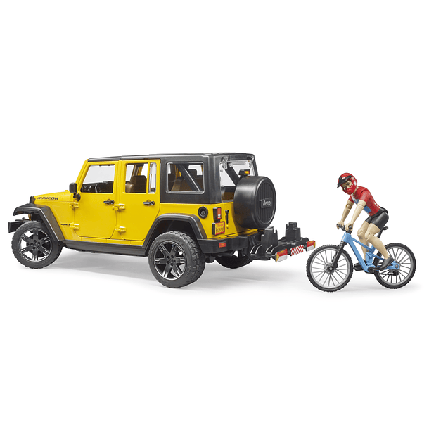 Jeep Wrangler Unlimited Rubicon com Bicicleta e Ciclista 4