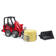 Carregadora Compacta Schäffer com Pinça e Fardo