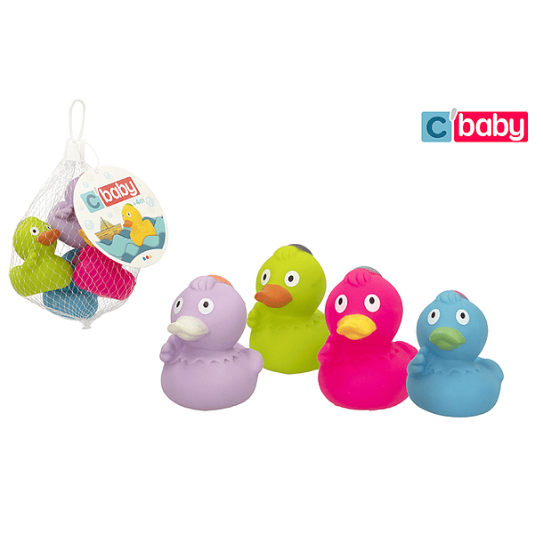 C'Baby - Conjunto de 4 Patos Coloridos 