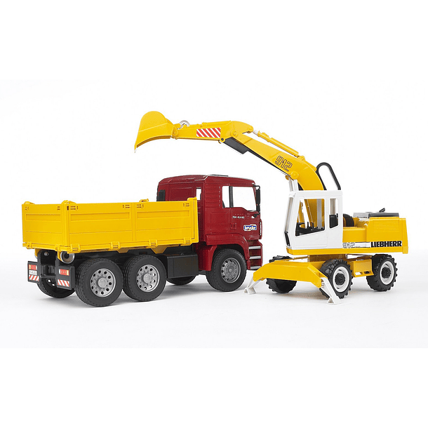 Camião de Carga MAN TGA com Escavadora Liebherr 2