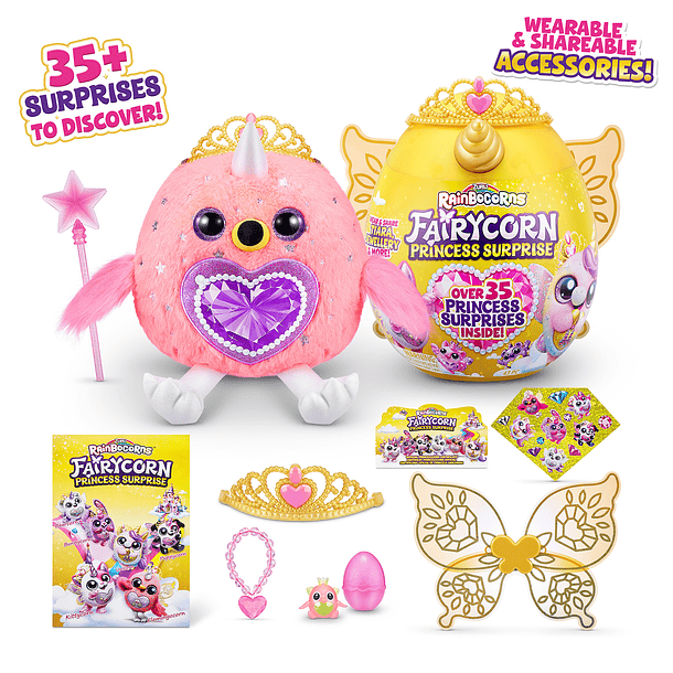 Rainbocorns Fairycorn Princess Surprise - Peluche Flamingocorn 2