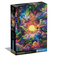 Puzzle 500 pçs Color Boom Collection - Psychedelic Jungle Sunrise
