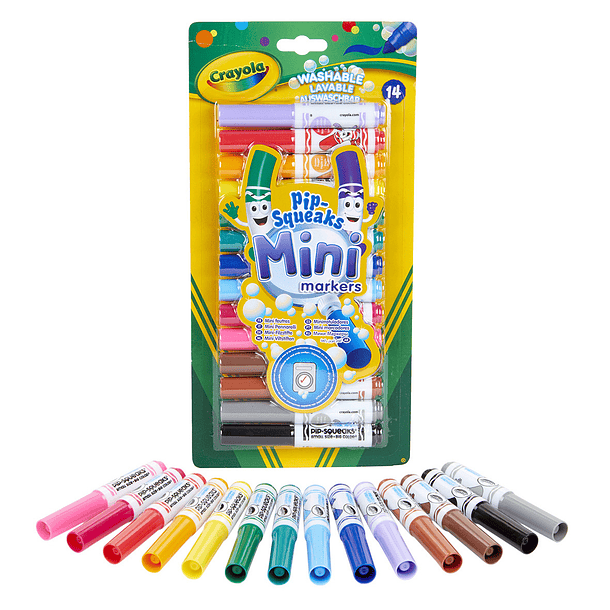  Crayola - 14 Mini Marcadores Pip-Squeaks Cores Lavável 