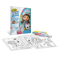 Crayola Color Wonder Mess Free - Gabby's Dollhouse com 4 Marcadores