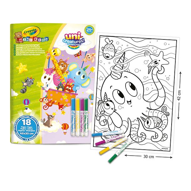 Crayola - Livro Grandes para Colorir Uni-Creatures 