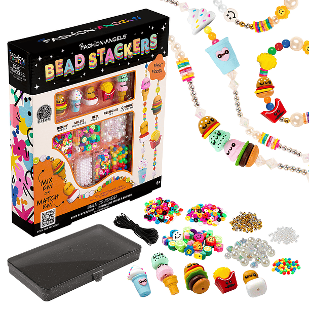 Crayola Fashion Angels - Kit Pulseiras de Pérolas e Fast Food 1