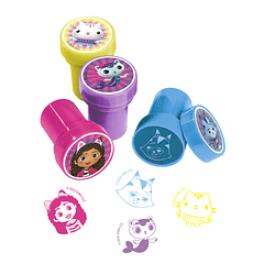 Gabby's Dollhouse - Conjunto com 12 Carimbos