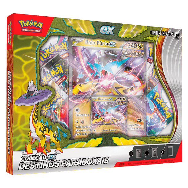 Pokémon - Coleção EX Destinos Paradoxais Raio Fúria EX 