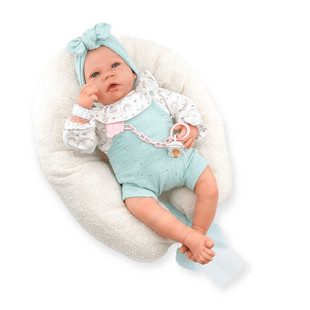 Sweet Reborn Interativo - Menina com Macacão Verde 