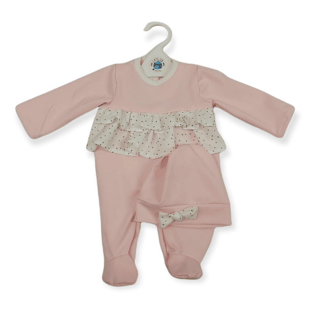 Berjuan - Roupa Body Rosa e Branco 