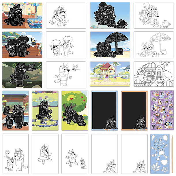 Bluey - Livro para Colorir e Raspar 3
