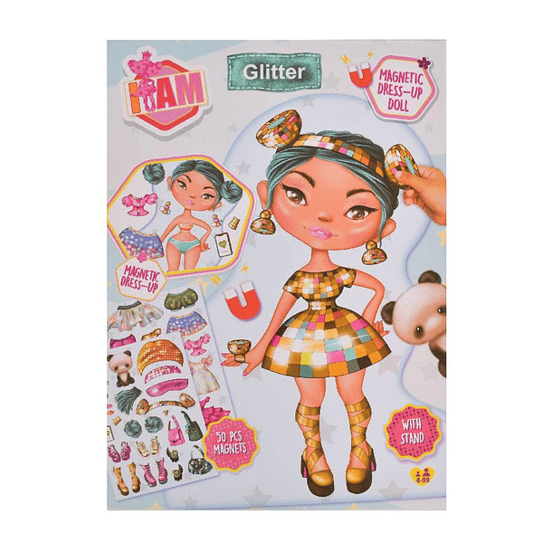 Vamos Vestir a Boneca Magnética - Glitter 