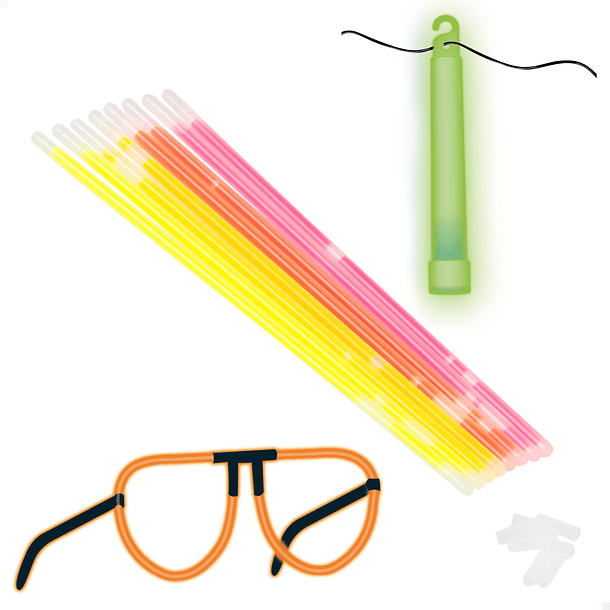 Glow Dark Pulseiras Fluorescentes - Pack 40 2