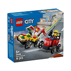 Pack de Carros de Corrida Pizza vs. Carro dos Bombeiros 1