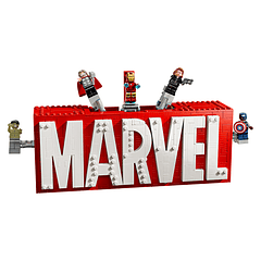 Logótipo MARVEL e Minifiguras