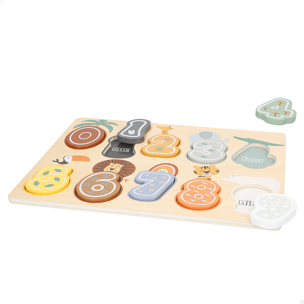 Woomax - Puzzle Números de Madeira 2