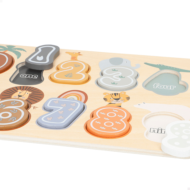 Woomax - Puzzle Números de Madeira 3