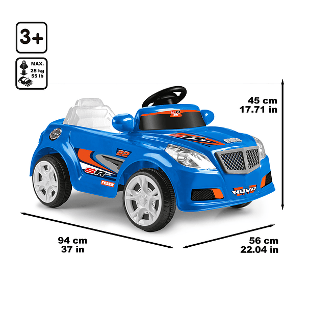 Twinkle Car Azul Claro 12V 6