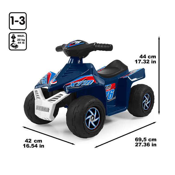 Quad Racy Azul Naval 6V 3