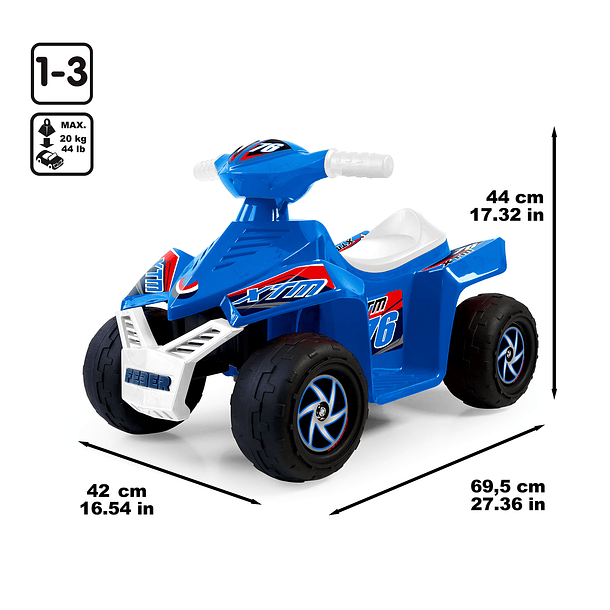Quad Racy Azul Claro 6V 3