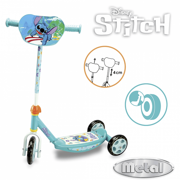 Smoby - Trotinete 3 Rodas do Stitch 3