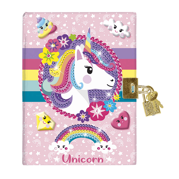 Unicórnio - Pinta com Diamantes Diário Secreto 3